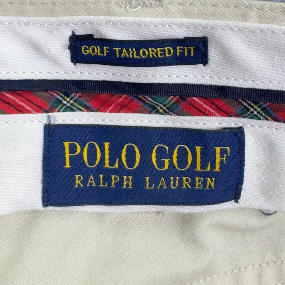 Polo Golf Ralph Lauren Beige Tailored Fit Golf Pants Mens Size 36x32‎ - EUC
